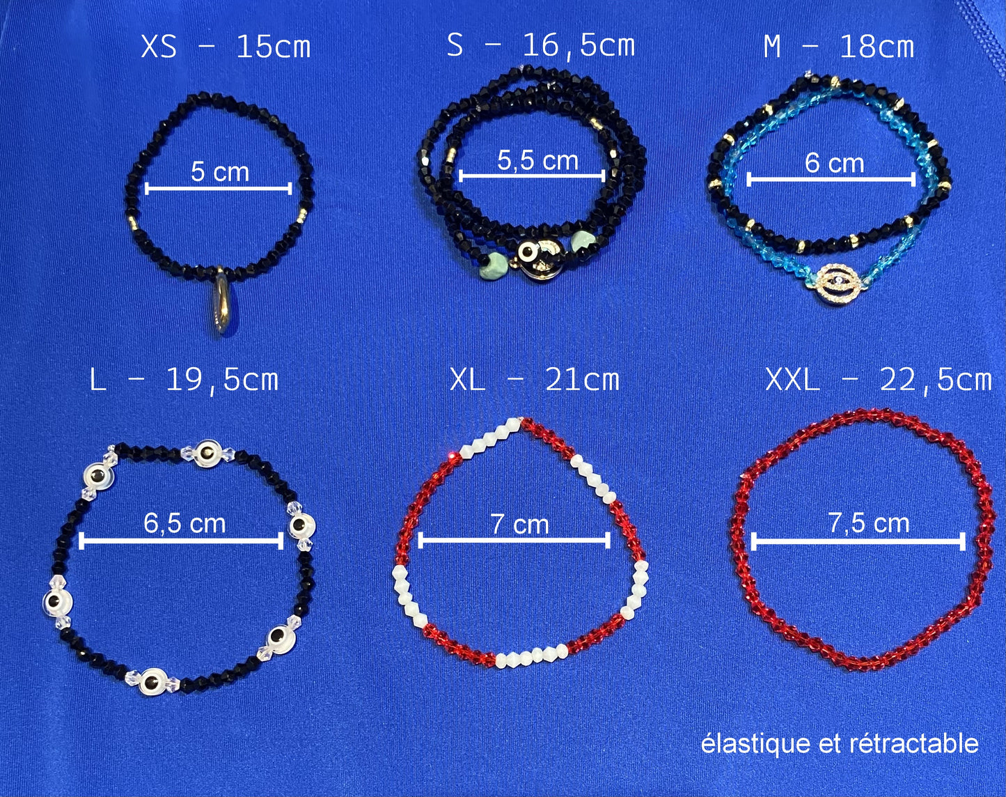 Bracelet noir mauvais oeil