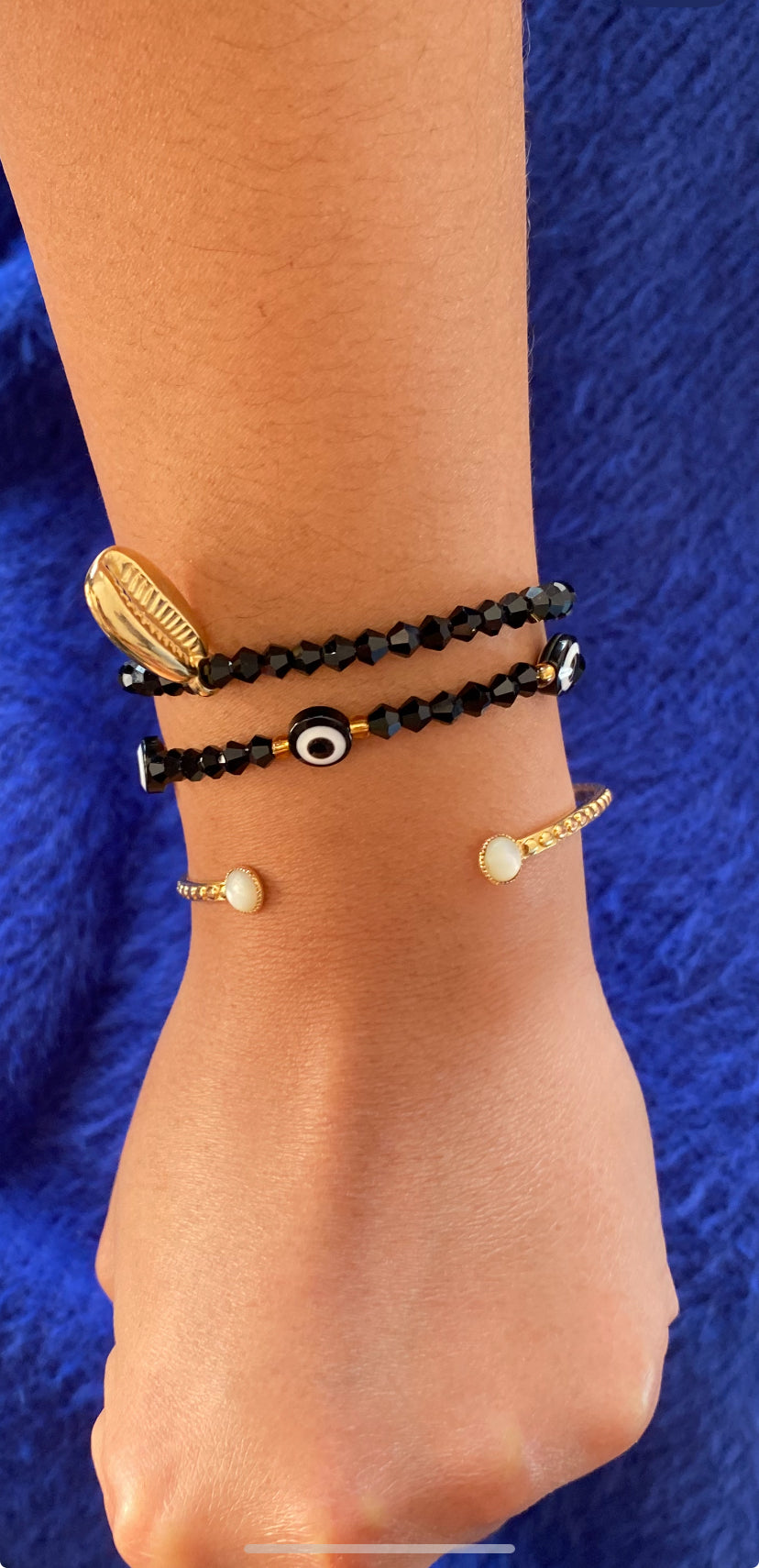 Bracelet noir mauvais oeil