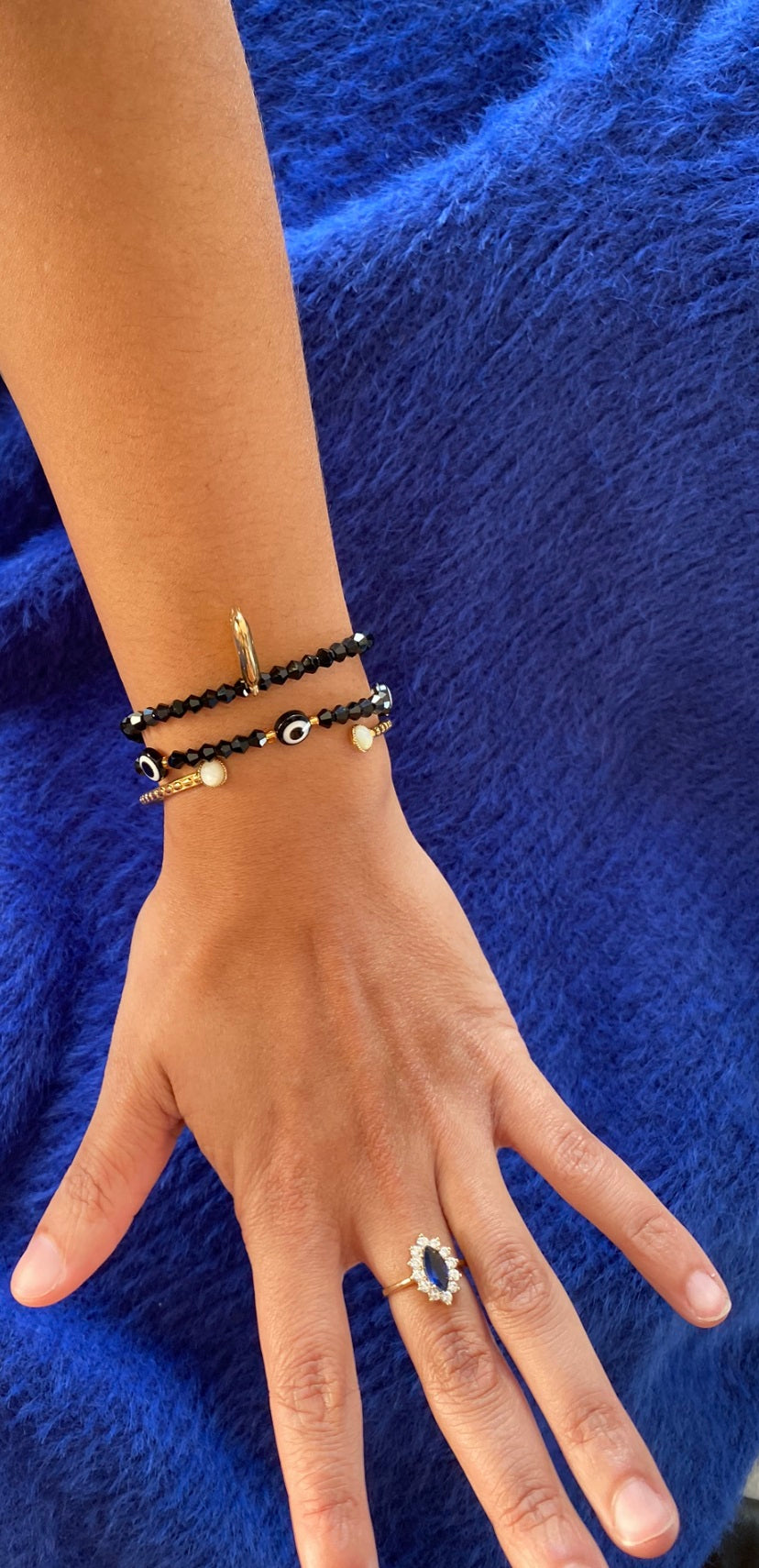 Bracelet noir mauvais oeil